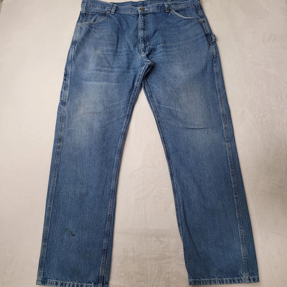 Key Carpenter Men's Relaxed Fit Blue Denim Work Jeans Size 40X34